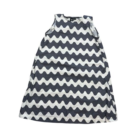 Marimekko for Uniqlo Other - Marimekko x UNIQLO Dress Girls 7-8 Sleeveless Gray White Pockets Wavy Print